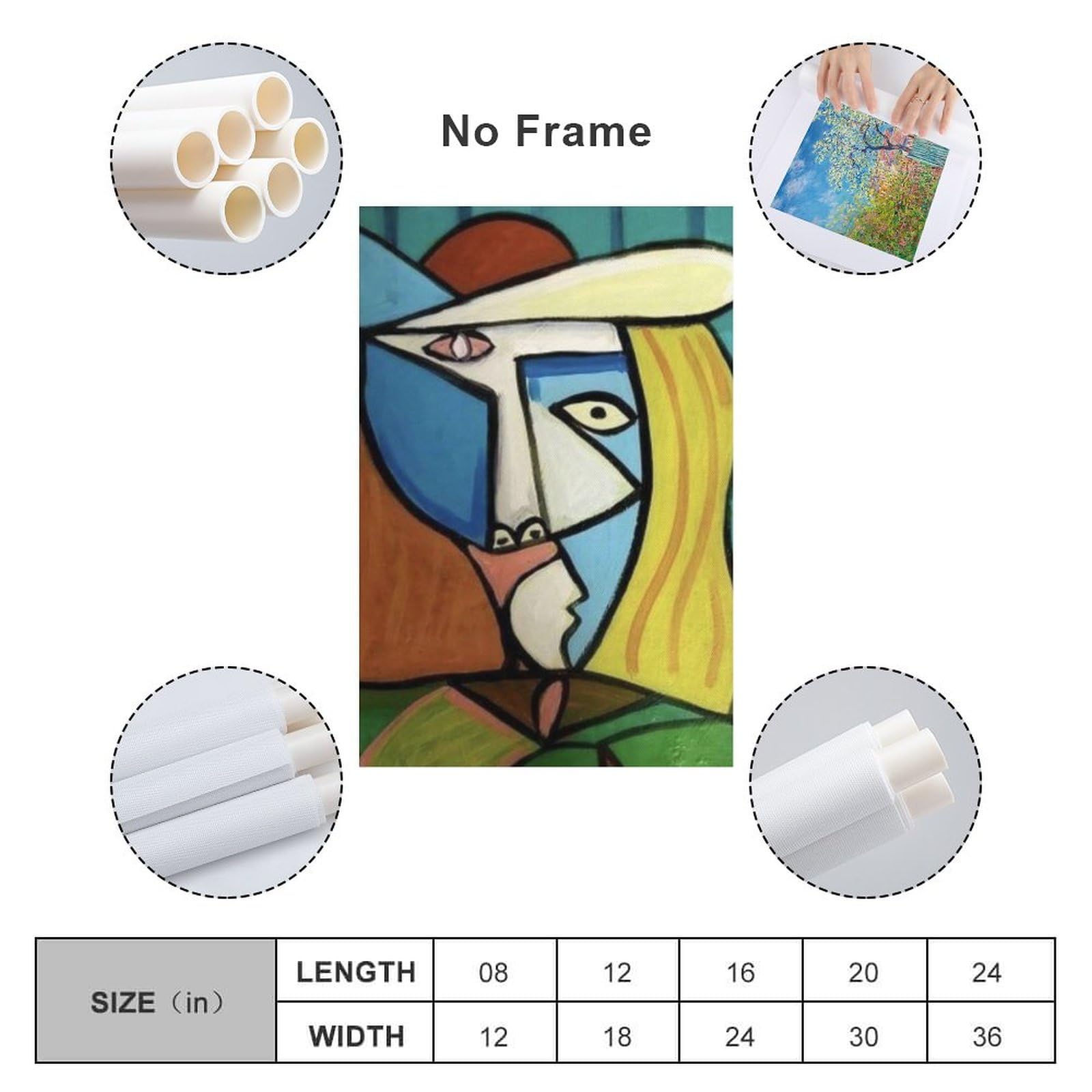 Amazon.co.jp: パブロ・ピカソキュビズムの女絵画 インテリア アート